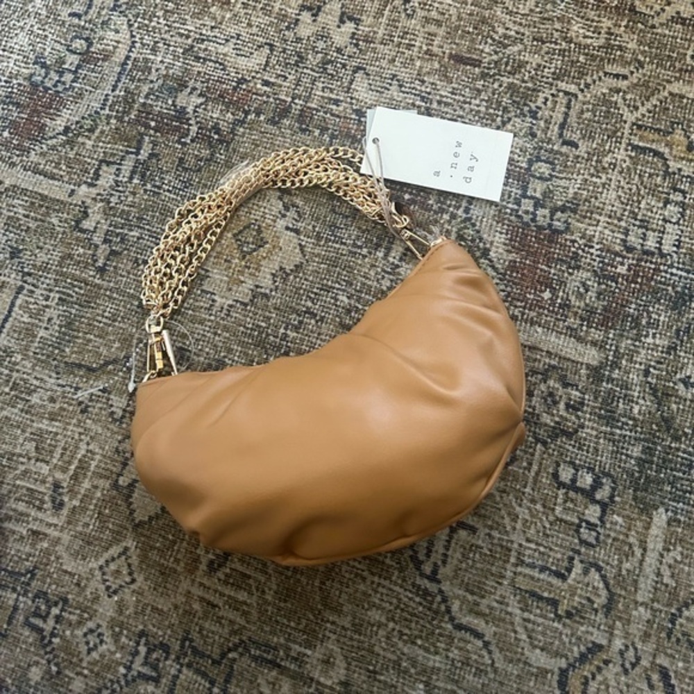 NWT A New Day Tan Women's Bag with Gold Chain